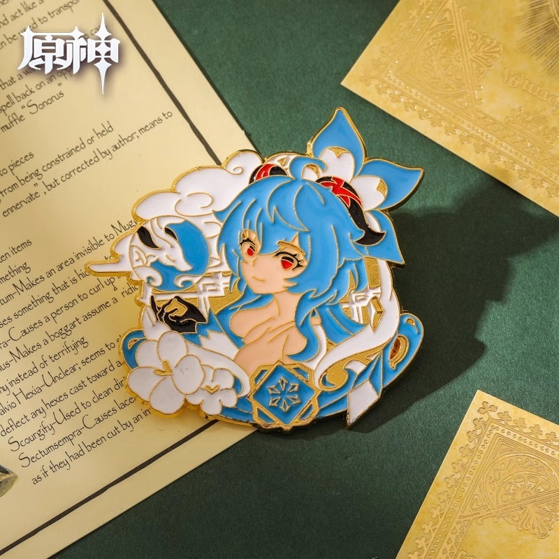 特別クリアランスクロスボーダーメタル原神ブローチアニメーション周辺二次元漫画かわいいバッジアクセサリーピン|undefined