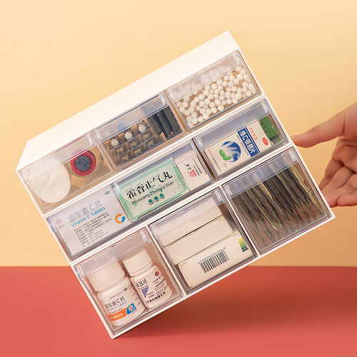 Desktop medicine storage box first aid medical home medicine box drawer type home medical first aid medicine box