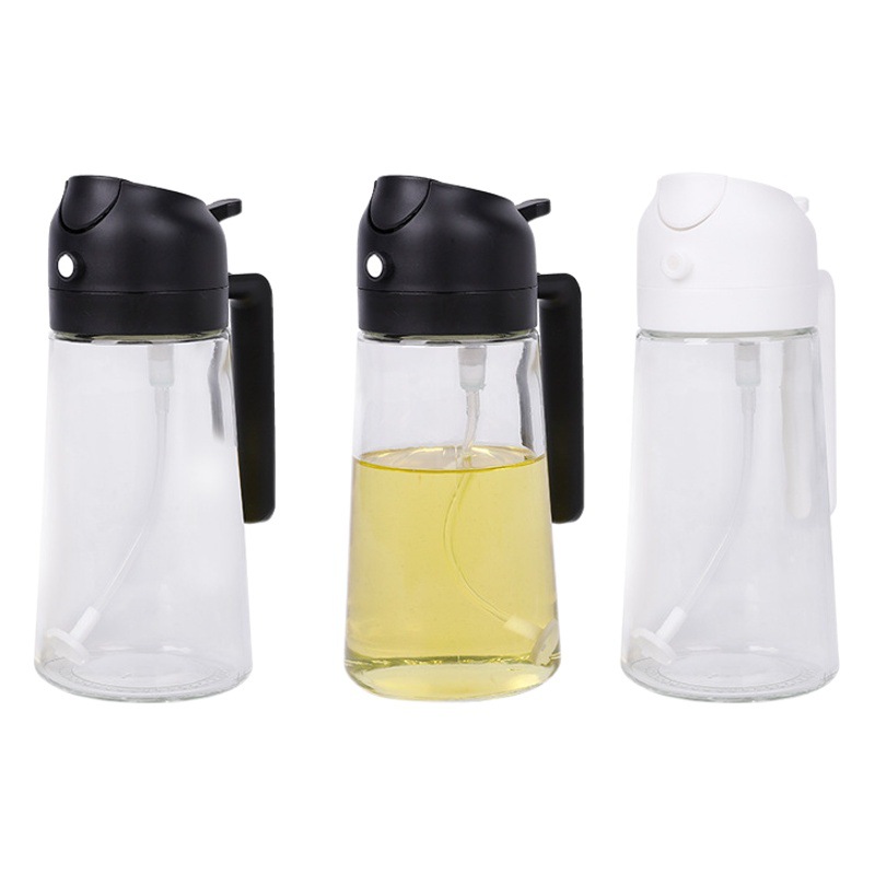 Dual-Purpose Glass Oil Dispenser, Non-Drip Oil Bottle for Home Use, Barbecue, Light Meals, Kitchen Soy Sauce Bottle, Non-Drip
