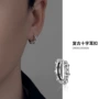 小众年轮男款镀银耳扣