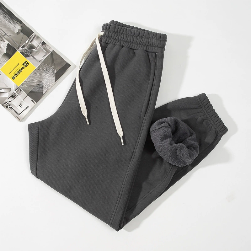 Penguo Men Runch 400g тяжелый гардир 2025 осень-зима новые свободные бархатные брюки для мужчин и женщин длинные брюки