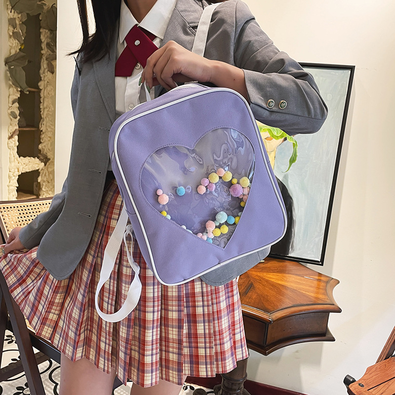 Waterproof 17 Inch Heart Shape School School Backpack display picture 75