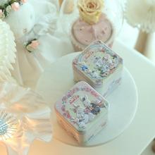 小兔子立体浮雕小正方盒喜糖盒子创意铁盒糖果结婚粉色