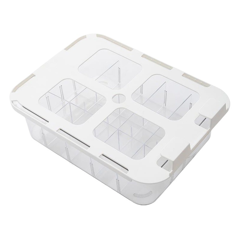 Caja de almacenamiento para ropa interior tipo cajón para armario doméstico. Organizador transparente para sujetadores, braguitas y calcetines con tapa