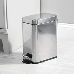 クロスボーダーアマゾンステンレス5l角型リビングルーム足踏みゴミ箱トイレキッチンオフィス静音開閉式