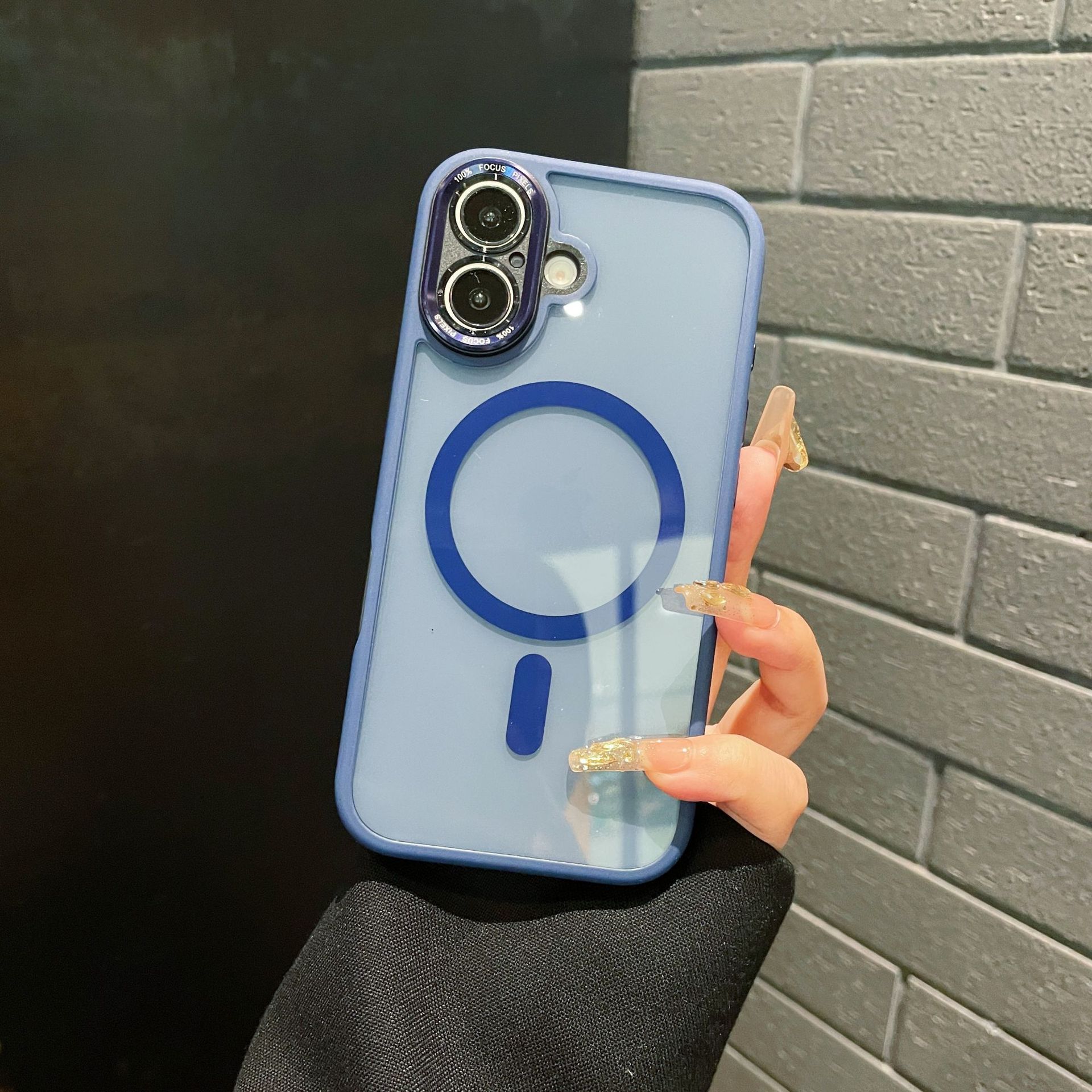 Escudo fino simple y transparente con succión magnética para iPhone14 Apple 16ProMax funda para teléfono móvil 15 pareja 13 duro 16