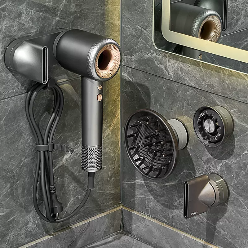 适用高速吹风机磁吸支架免打孔徕芬戴森吹风机挂架康夫飞科风筒架