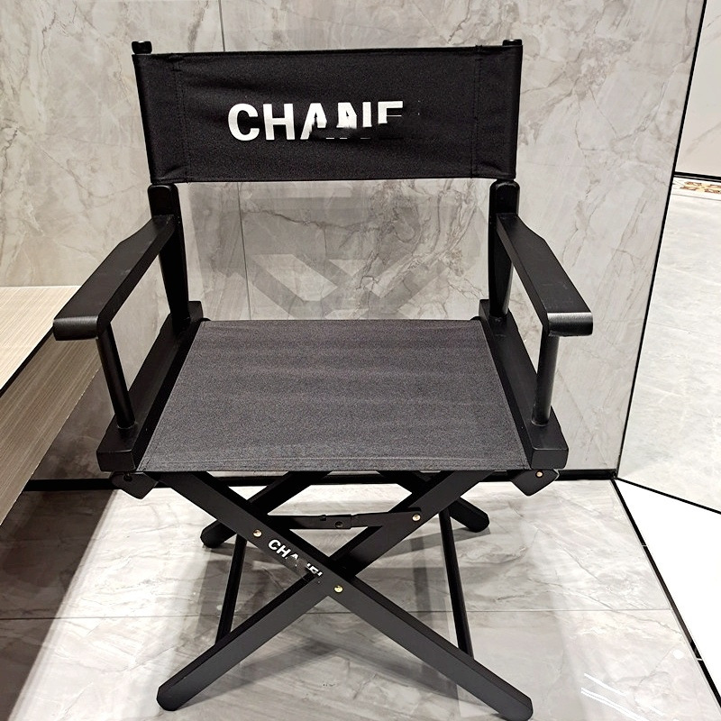 Silla de madera sólida silla de ocio silla de dormitorio silla de bar alto silla de fotos de red silla de empresa de exhibición de clavos taburete LOGO