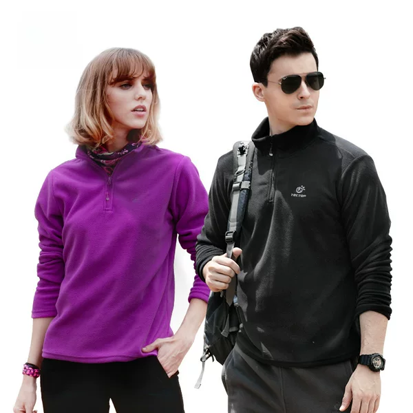 Tectop Explore Outdoor Fleece Jacket Women's Stand Collar Thickened Polar Fleece Bottoming Shirt Women's Couple Style Fleece Jacket Men