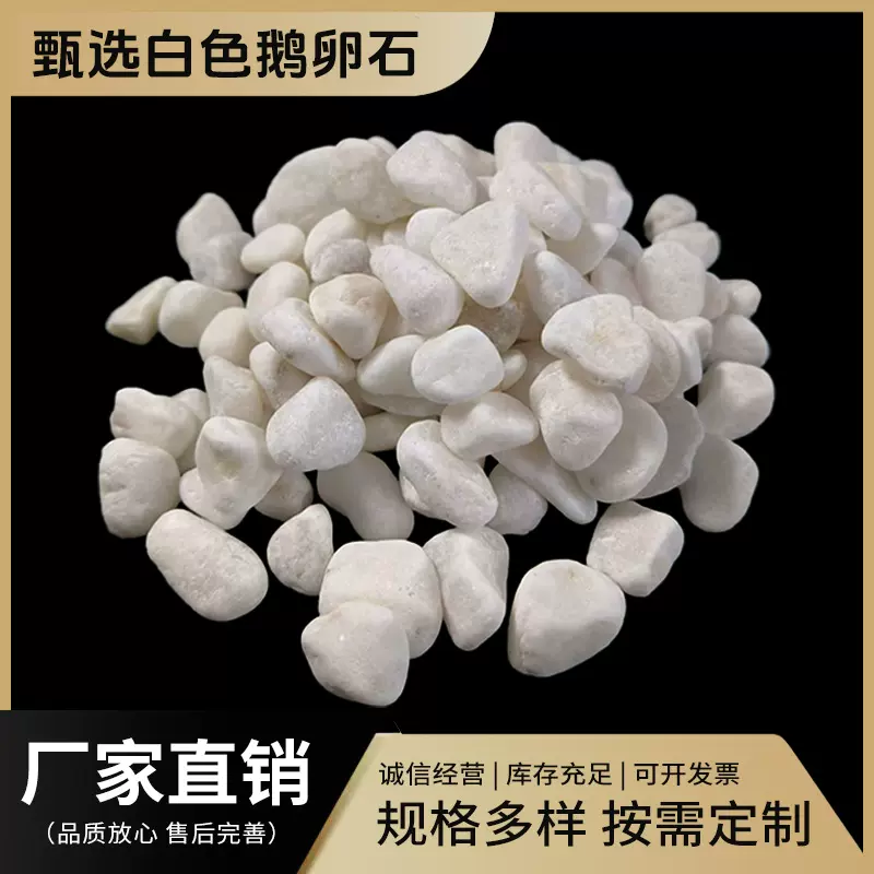 厂家批发白石子造景白米石庭院园林景观装饰铺路铺地小石头盆景