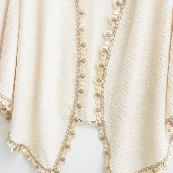 Scialle donna retrò artistico mantella cardigan versatile_voghion.com