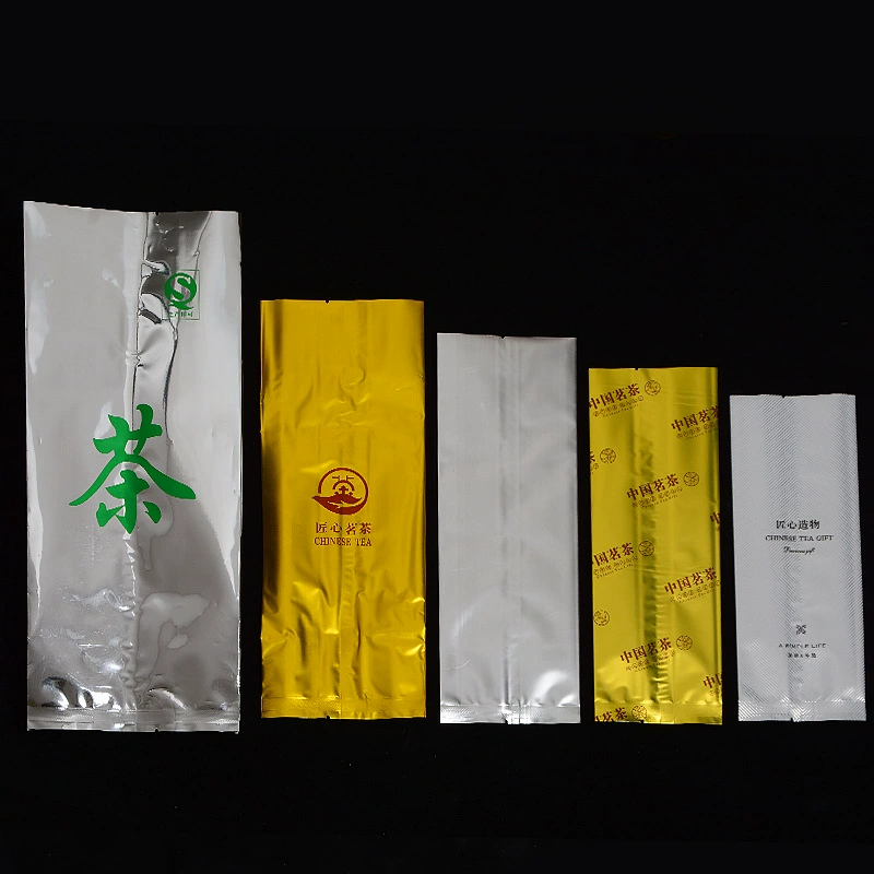 Чай пакетик из алюминиевой фольги Чайная коробка самоуплотняющийся пакет для упаковки чая пакет для еды большой маленький размер Вакуумный пакет золото и серебро