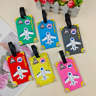 (Wholesale), cartoon cute airplane, luggage tag, creative fashionable suitcase, school bag, backpack accessory