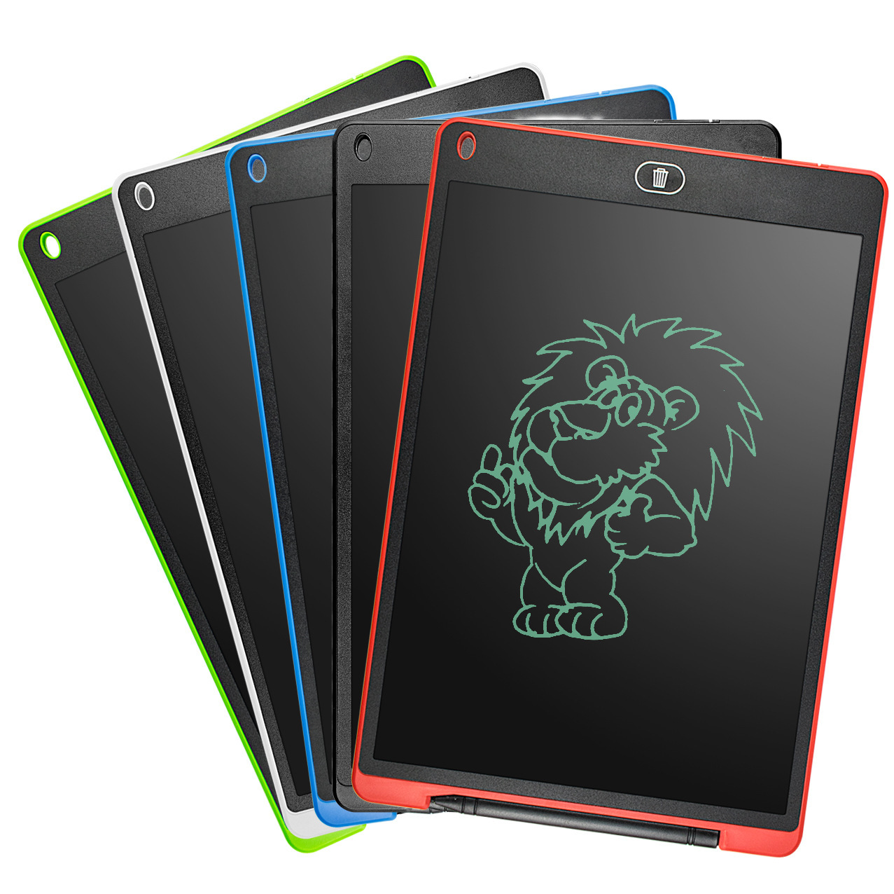 Tablero de dibujo para niños Tablero de escritura a mano LCD de 12 pulgadas Tablero de escritura de borrador de mensaje de graffiti electrónico LCD Tablero de dibujo para niños