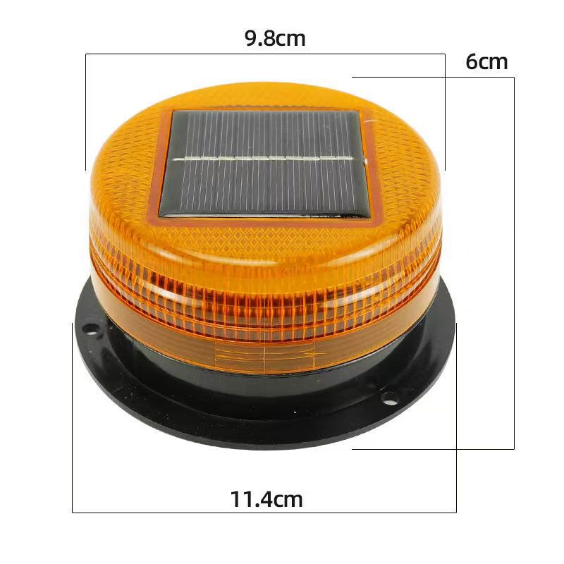 Solar Warning Light Yellow Light Flash Car Warning Light Night Safety Warning Light Magnetic Roof Light