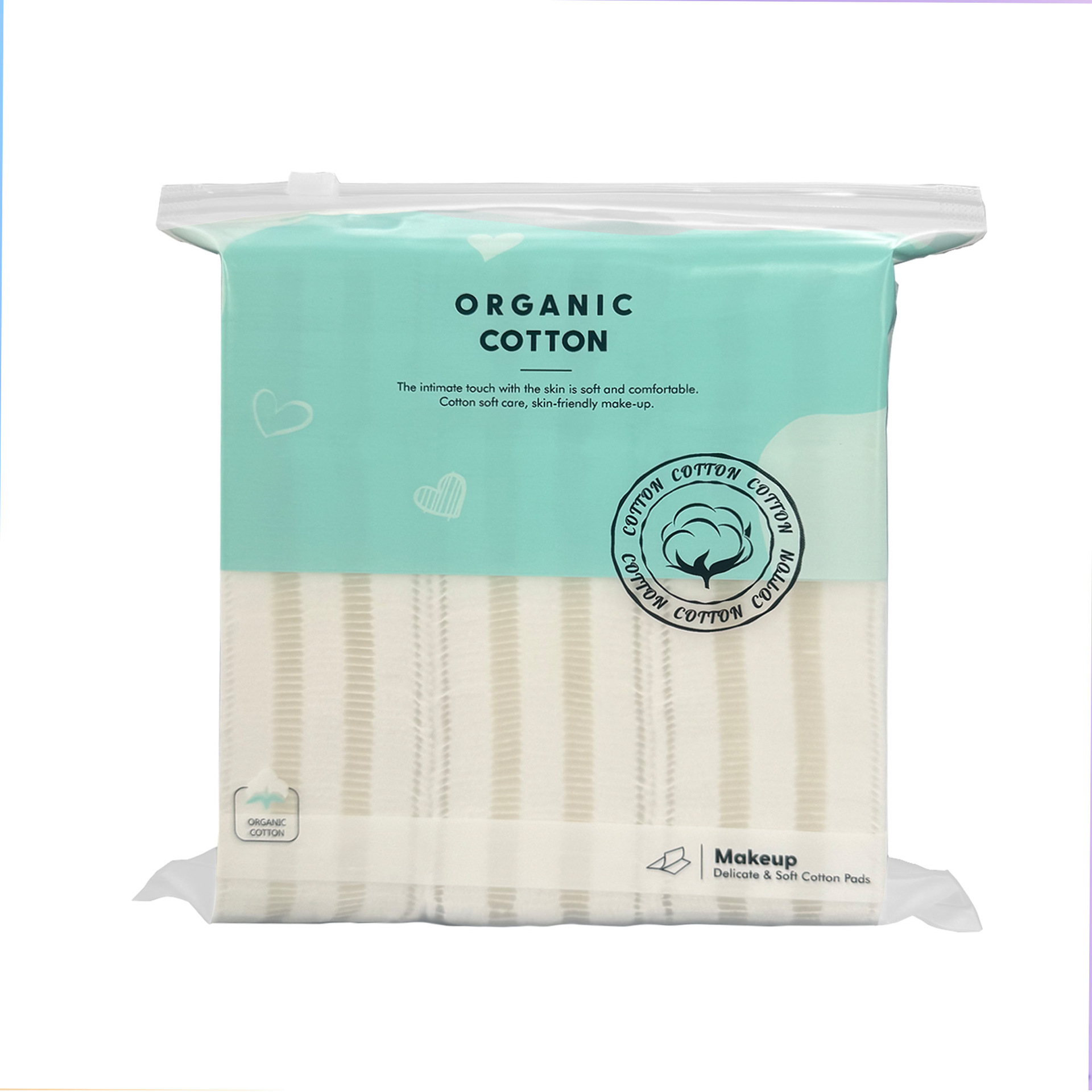 Bolsas gruesas de algodón desmolgante de doble cara, toalla desmolgante desechable para algodón facial, gran cantidad de puntos de presión de borde.