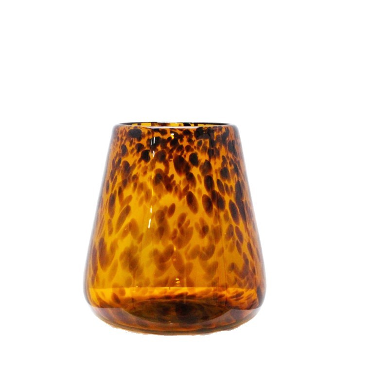 (exportación de la cola simple) tazas de vidrio de tortuga leopardo estampado de llama ornamentos floral decorativo vintage creativo vasijas ornamentos de mesa