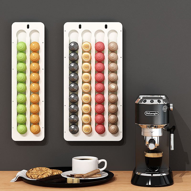 Wall-Mounted 36-Capsule Holder Nespresso Coffee Capsule Display Rack Coffee Shop Capsule Display