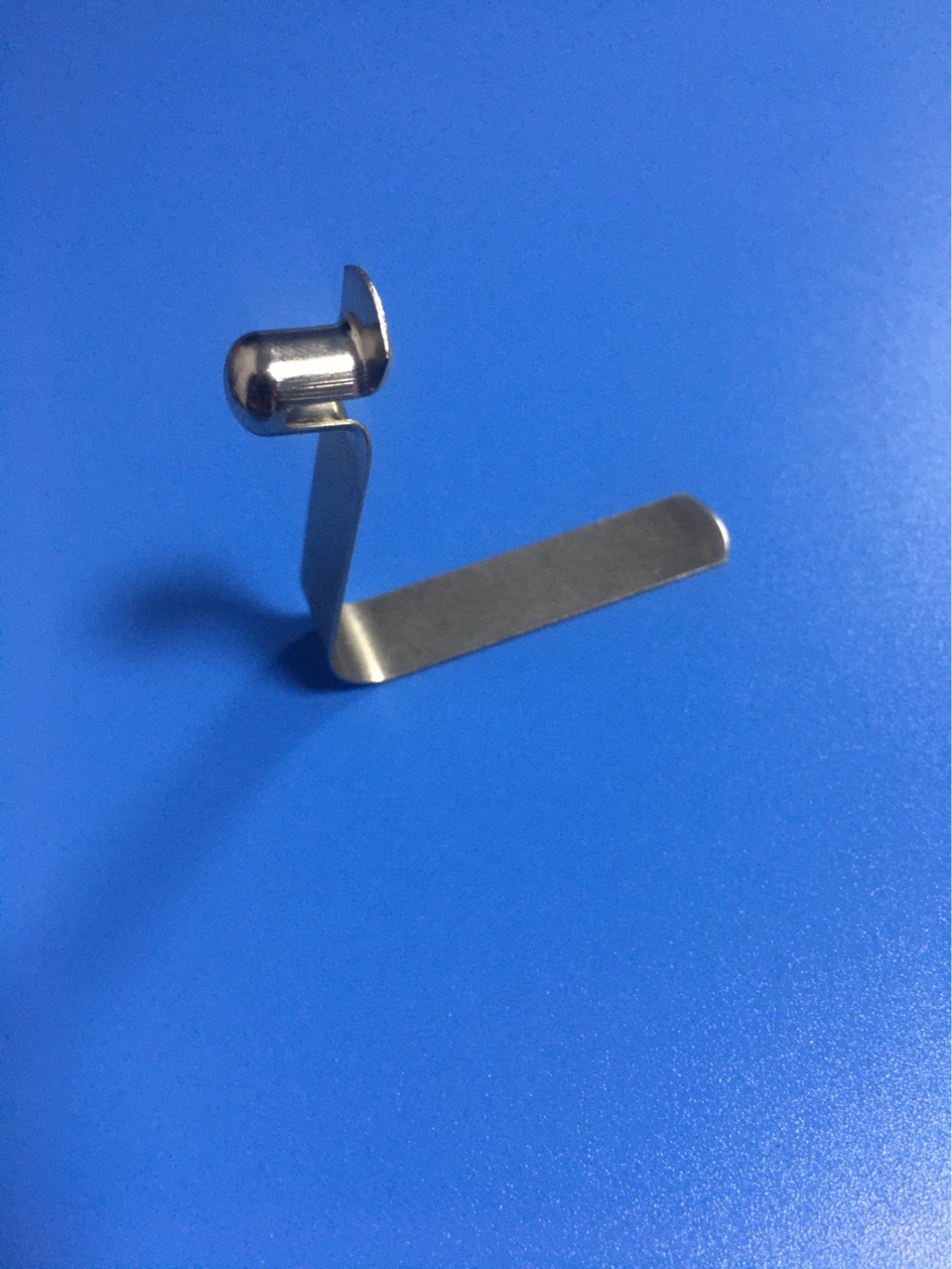 厂家供应高弹性单双头弹片定位锰钢不锈钢弹片童车管内定V型弹片