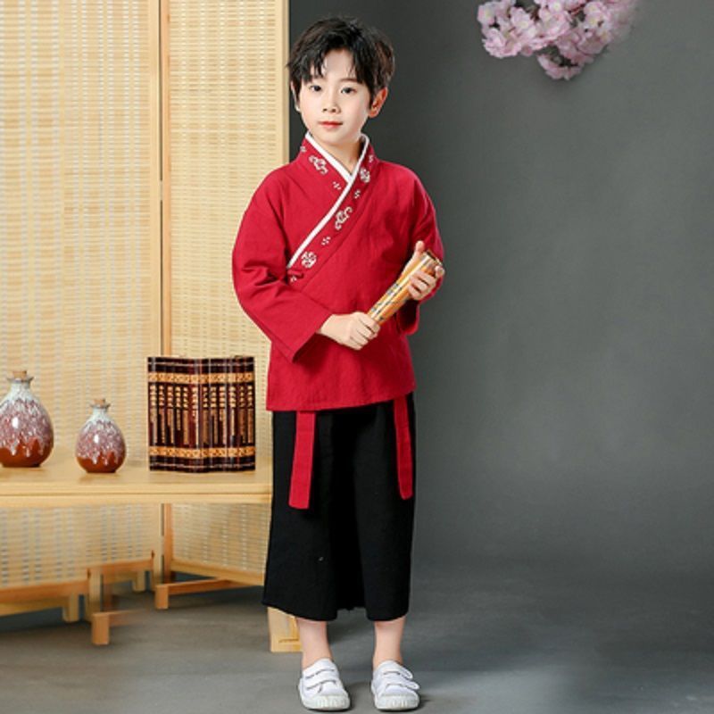 남성용 브라이트 레드[워시드 코튼]