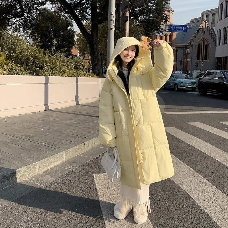 2024 invierno nuevo leche fu fu plumón chaqueta de algodón largo de rodilla suelta chaqueta de algodón gruesa se puede quitar la chaqueta de algodón