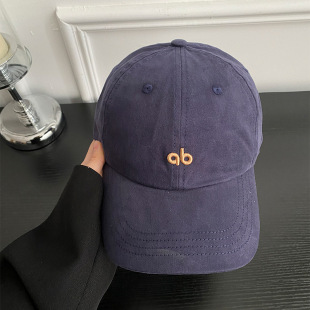 Korean version of high quality blue baseball cap women's 2025 spring new big brim hard top increased deepened duck tongue hat