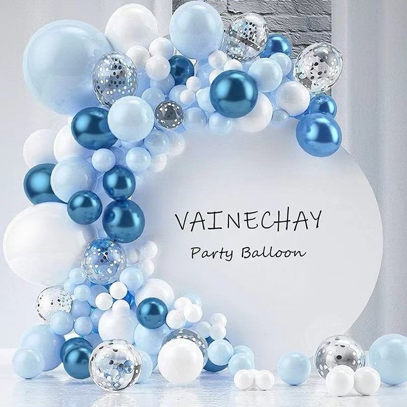 Conjunto de globos de látex de Amazon transfronterizo personalizado decoración de cumpleaños decoración de fiesta boda boda boda cadena de globos al por mayor