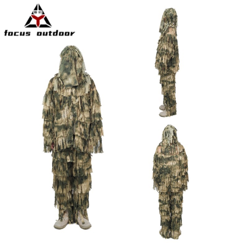 Ropa de camuflaje multi-terreno al aire libre entrenamiento de camuflaje invisible observación de aves de larga distancia fotografía de disparo CS Geely ropa mayorista