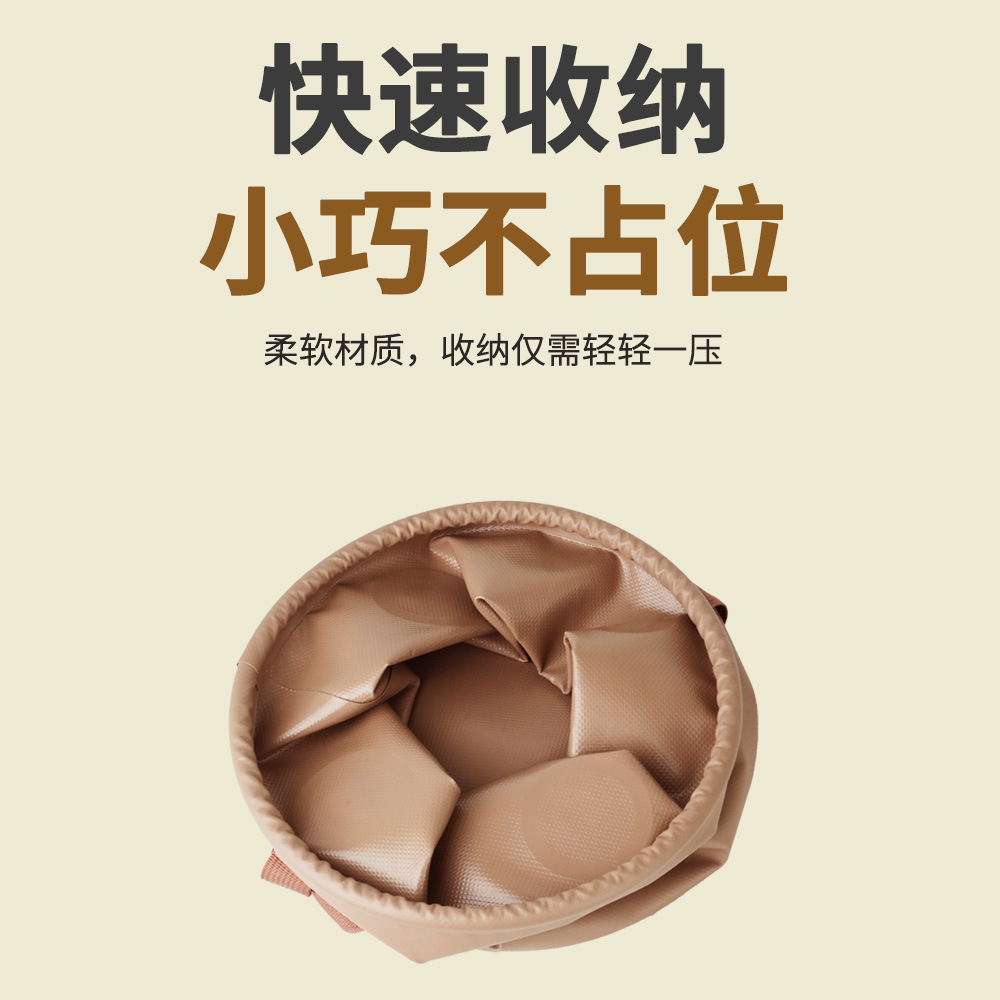 Travel foldable handheld bucket