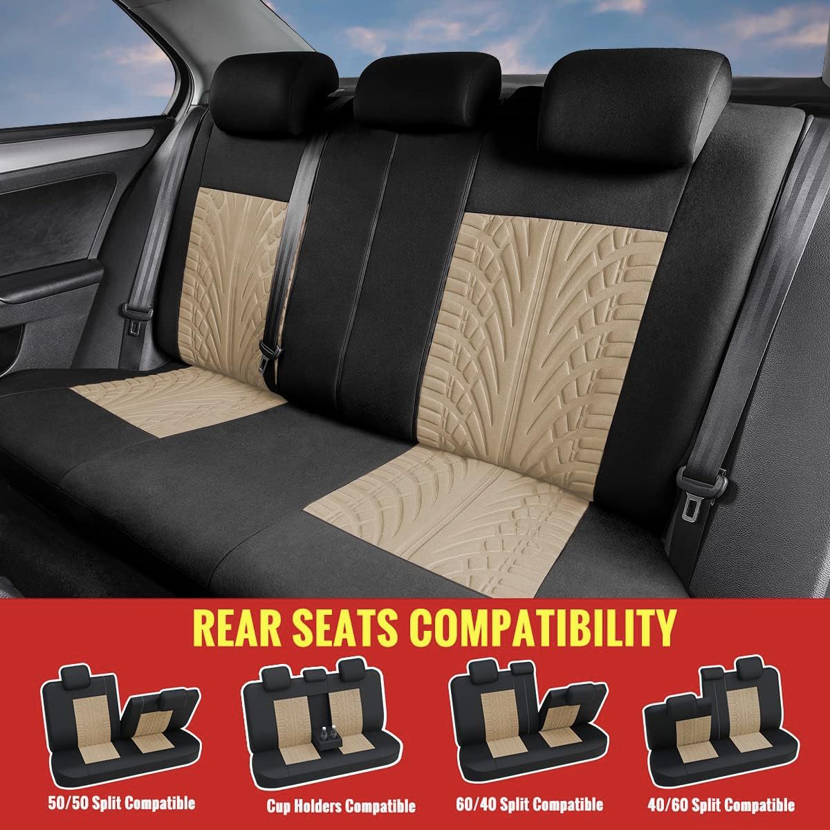 Cross-Border Hot-Selling 3D Letter Universal Car Seat Cover Cushion for Amazon, Temu, Mercado, Europe and America