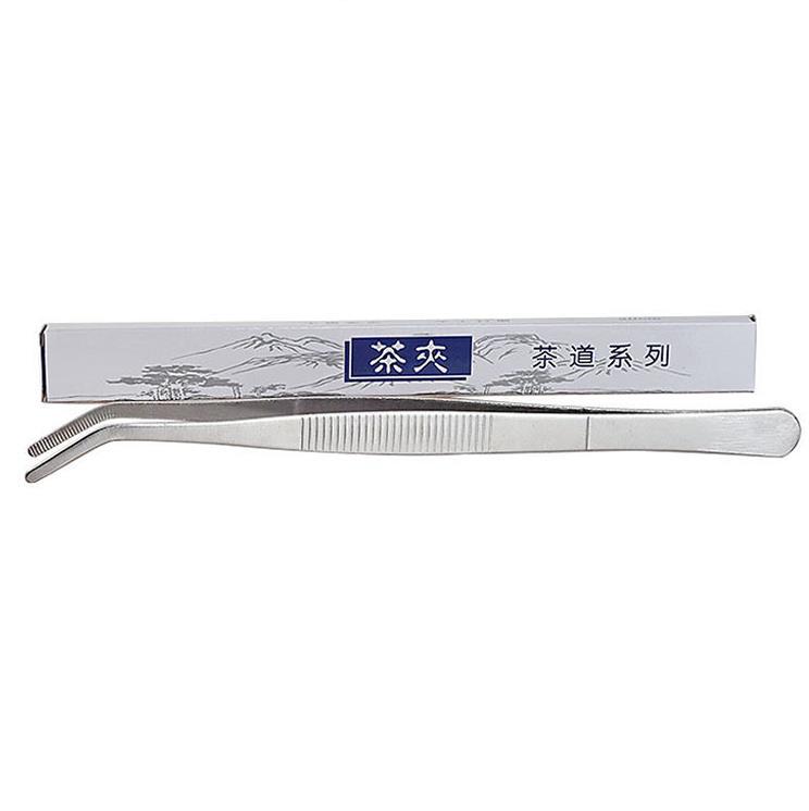 Kung Fu Tea Tongs Stainless Steel Tea Clip Tea Set Accessory Tea Cup Clip Anti-Slip Clip Tea Set Small Set Titanium Tea Clip