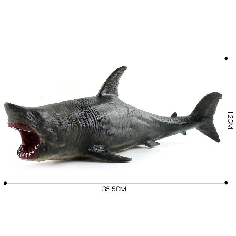 Juguete para niños tiburón de simulación tiburón blanco grande tiburón de dientes giratorio tiburón hueco modelo de animal marino simulación vida marina