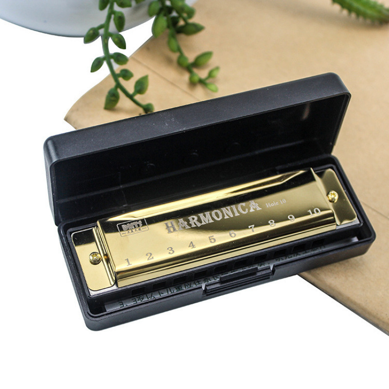単列カラー 10 穴ハーモニカ子供の金属知育玩具クロマチック 10 穴ハーモニカ演奏楽器卸売|undefined