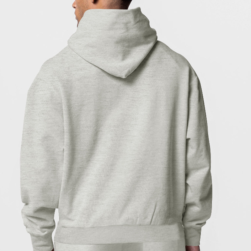 Cross-border E-commerce Autumn Winter Season Solid Color Hooded Fleece Warm Men's Long Sleeve Sweatshirt_voghion.com