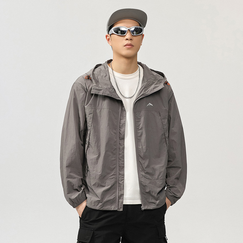 Super delgada ropa de protección solar transpirable hombre de verano secado rápido manga larga chaqueta deportiva de pesca con sombrero al aire libre ropa de protección solar de montaña image 8