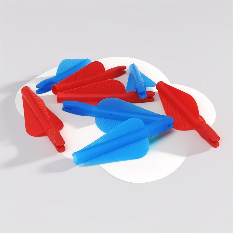 一体式箭尾8mm箭羽箭尾一体外套弓箭箭杆通用射箭DIY塑料箭尾配件