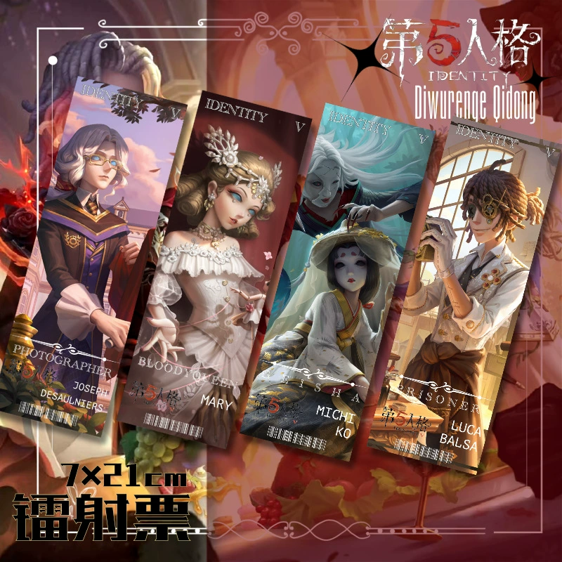 [Лазерная флеш-карта] Пятая личность рыбака женщина-фотограф Красная леди маленькая девочка обратный лазерный билет закладка коллекция