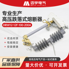 高压跌落式熔断器hrw12-12f-100-200a户外高压柱上跌落式熔断器