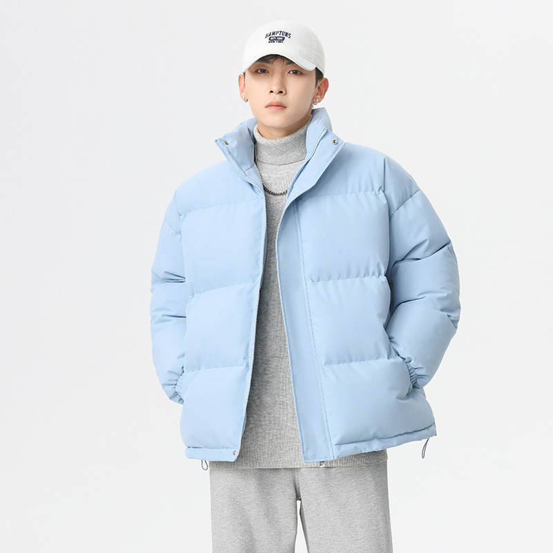 Novità invernale per uomo e donna, giacca in cotone tinta unita, ampia e comoda, da uomo_voghion.com