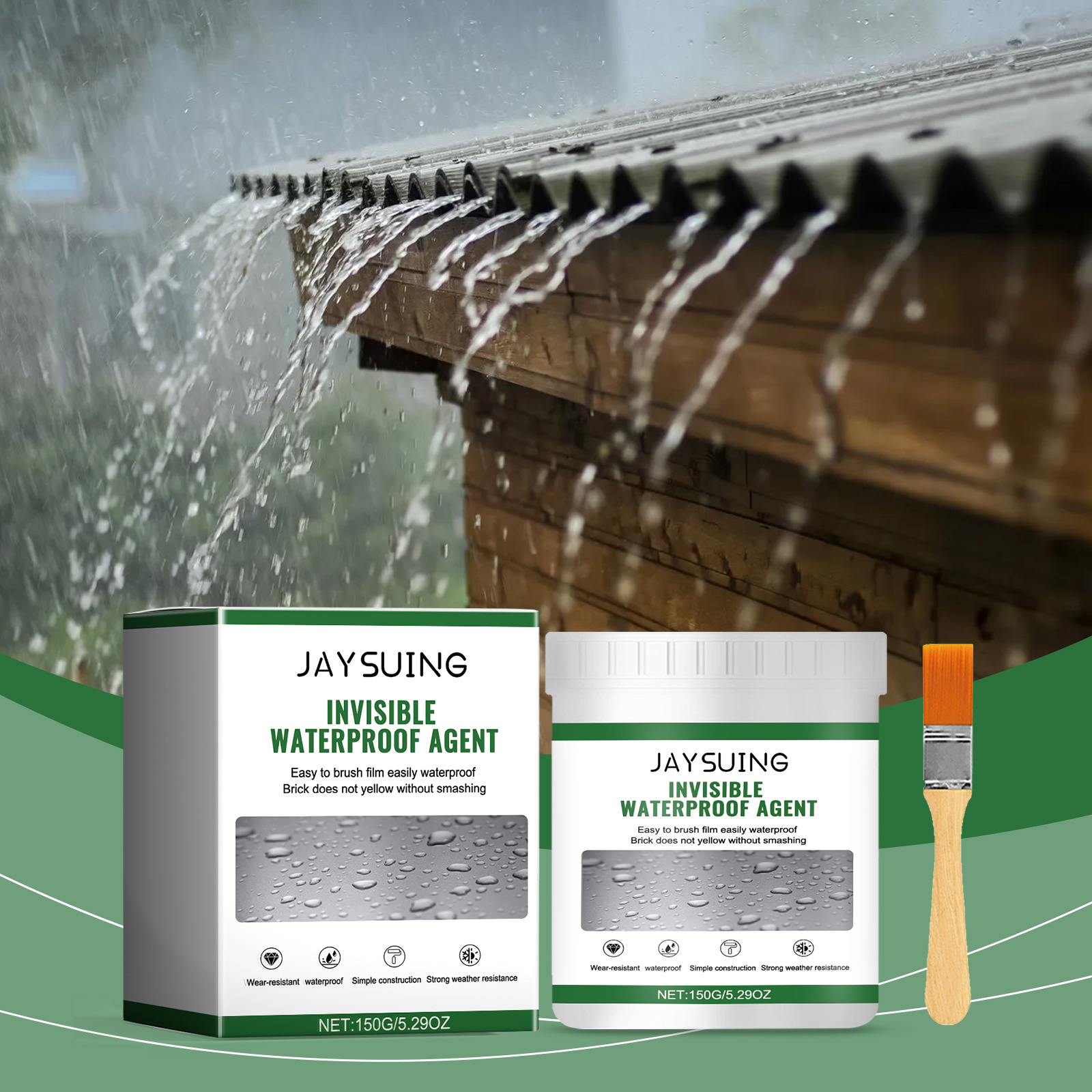 Transparent waterproof hermetic invisible wear-resistant glue