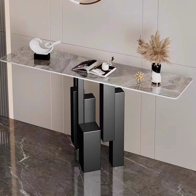 イタリアのライト高級スレートコンソールテーブル玄関壁狭いテーブルモダンアート装飾キャビネットリビングルームワイン|undefined