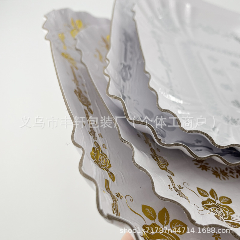 Fábrica de suministro directo desechable bandeja de papel de oro 1.6MM grueso bandeja de barbacoa filete de cordero bandeja gruesa de papel de aluminio al por mayor