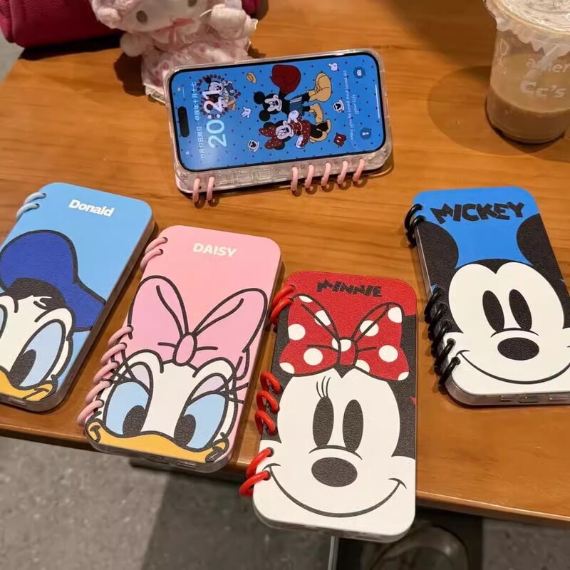 Mickey Minnie for Apple 16promax Mobile Phone Case iPhone15 Flip Laptop 14 Books 13 Cartoons