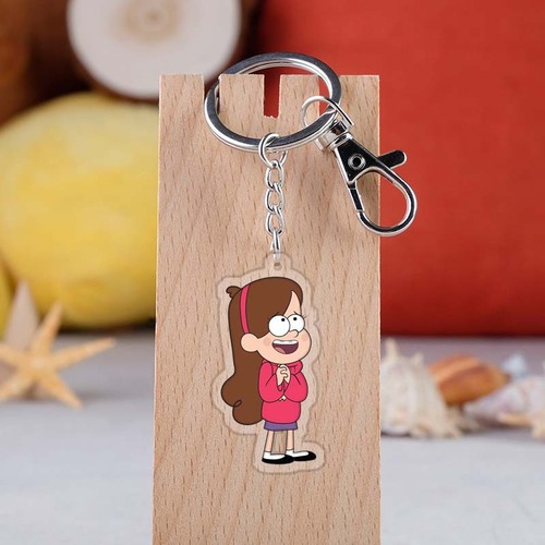 Anime Peripherals Weird Town Acrylic Double-Sided Transparent Keychain Gravity Falls Pendant