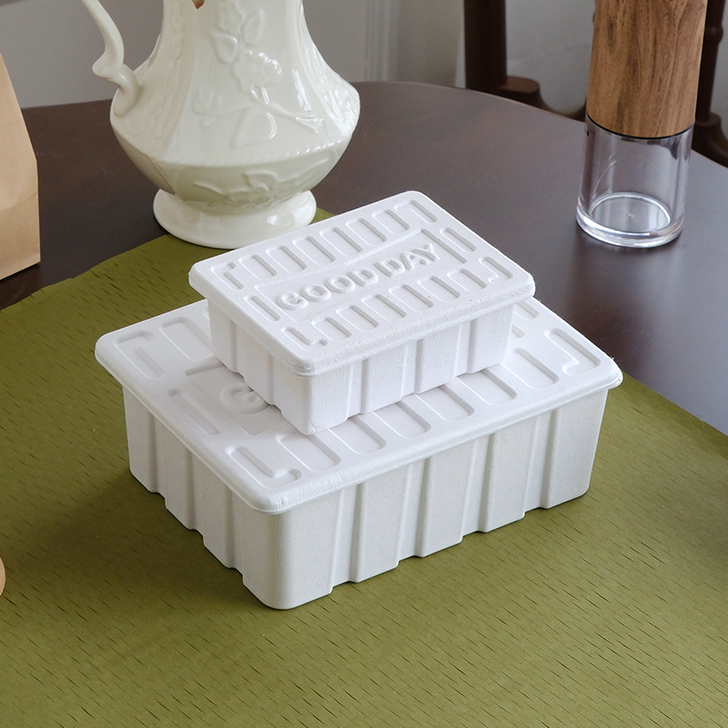 Caja de regalo de pulpa degradable diy mano acompañante regalo de cumpleaños de San Valentín caja de embalaje de regalo de jabón hecha a mano caja de joyas