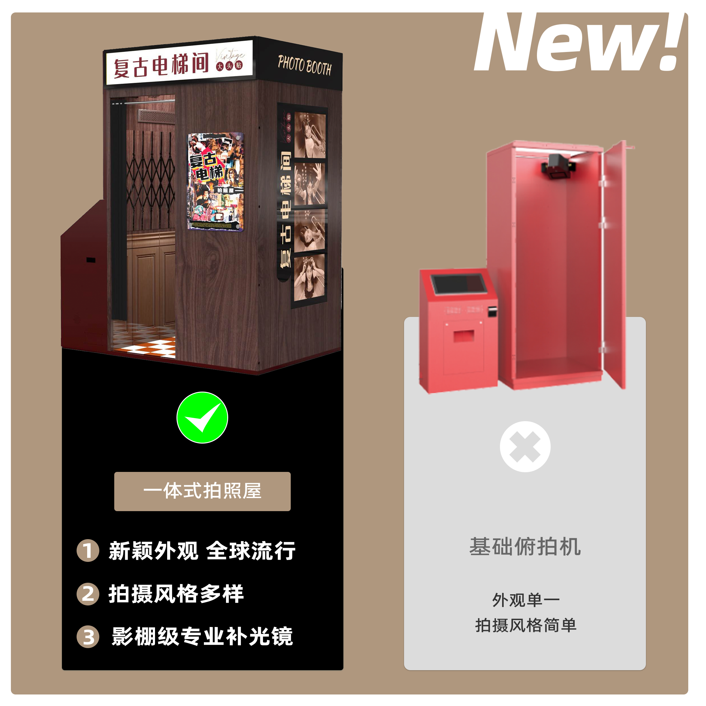 J8 Scene Photo Booth Overhead Camera Photo Booth Elevator Photo Machine Retro Airplane Photo Machine G3