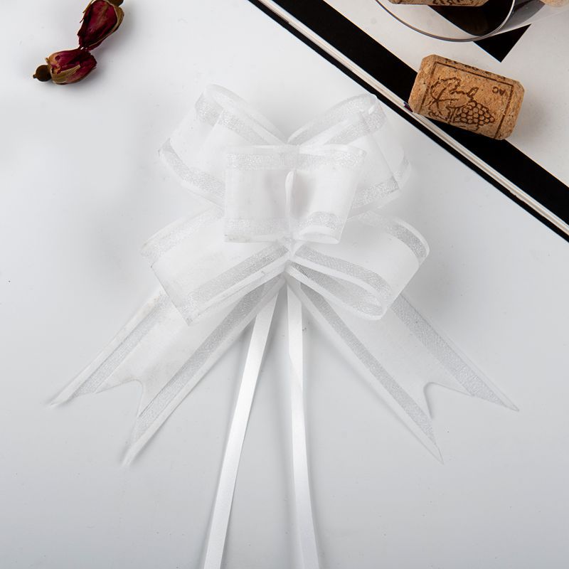 2023 nuevo 30 medio cepillado nieve hilo arco mano dibujado flor Regalo De vacaciones flor embalaje tire flor cinta