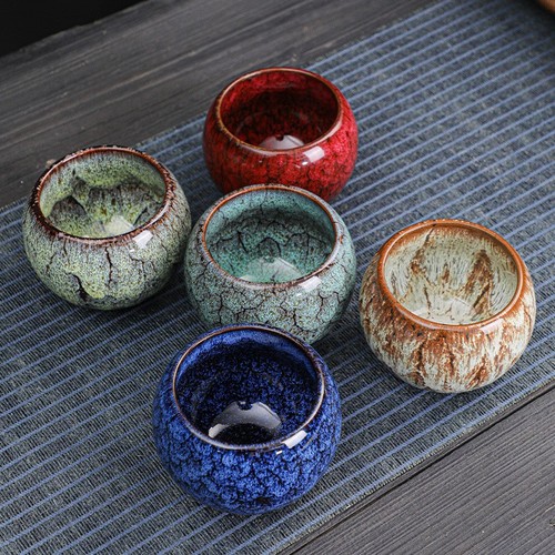 Yao Bian Wu Xing Bei Ceramic Gong Fu Tea Cup Master Cup Gift Box Set Five Great Kilns Large Tea Cup Tea Cup Gift
