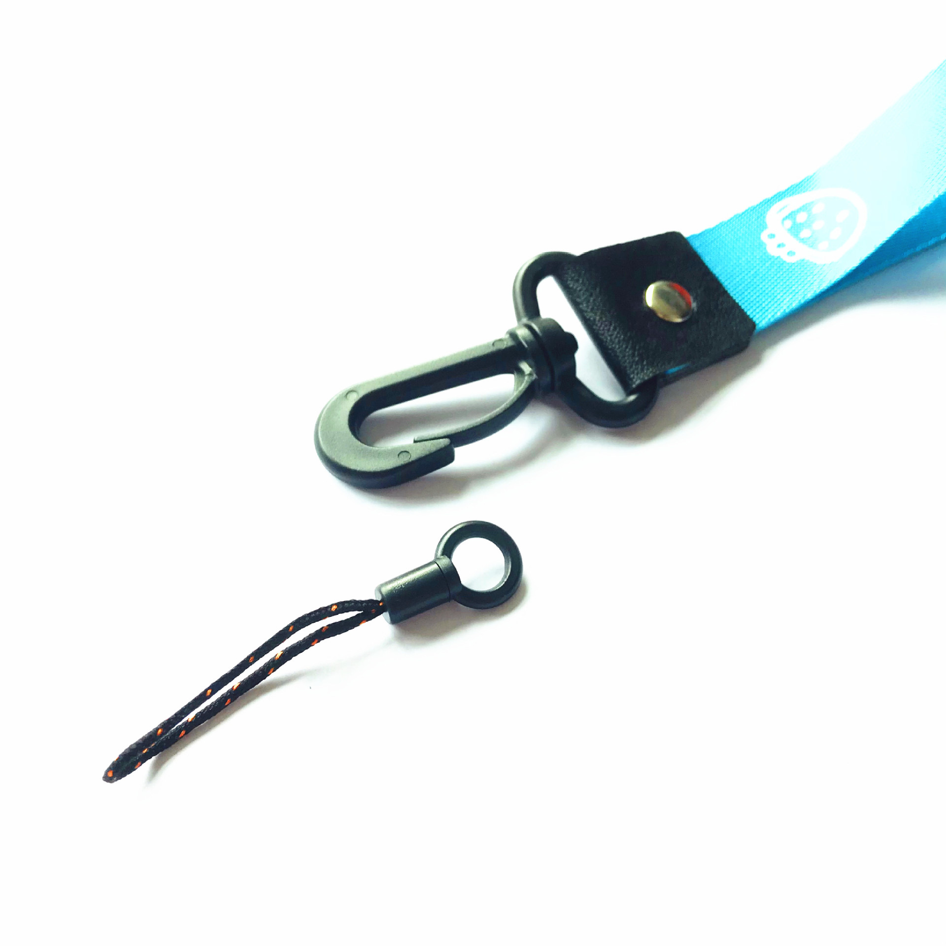 25cm Wide Short Mobile Phone Lanyard 2-in-1 Hooks Fashion Brand ID Card Holder Wrist Strap