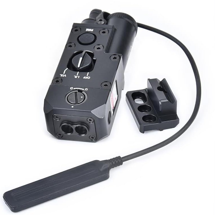 CQBL-1 Tactical Red Laser Pointer with IR Adjustment and Zeroing; Side-mounted M600/M300 Flashlight